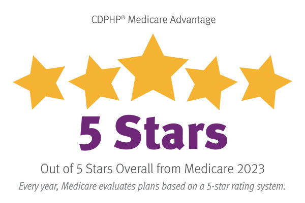 CDPHP Medicare Advantage. 5 Stars out of 5 stars overall from Medicare 2023. Every year, Medicare evaluates plans on a 5-star rating system.