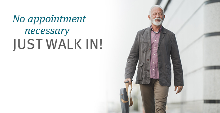 No appointment necessary - just walk in.