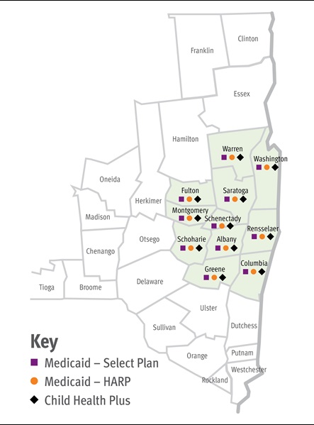 CDPHP state programs coverage area 