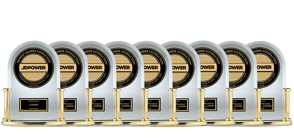 CDPHP ranked #1 in member satisfaction among commercial health plans in New York by JD Power